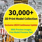 30,000 3D Printing Model Blueprints STL Source Files